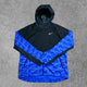 The Nike therma reflective jacket in the blue colourway is an exclusive activewear jacket. You wont find this jacket in most sportswear stores!